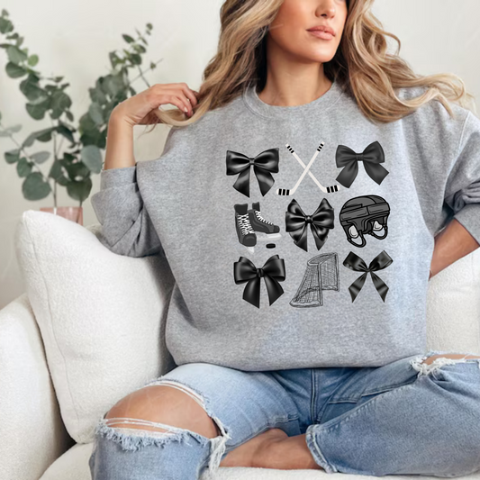 Coquette Black Bears Hockey ADULT Crewneck Sweatshirt