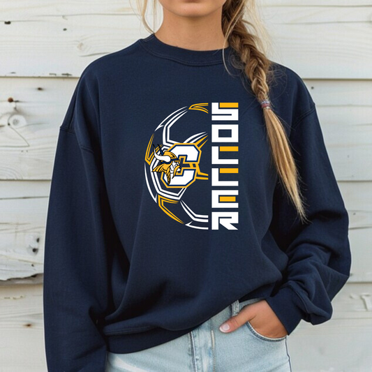Cadillac Vikings Soccer ADULT Crewneck Sweatshirt
