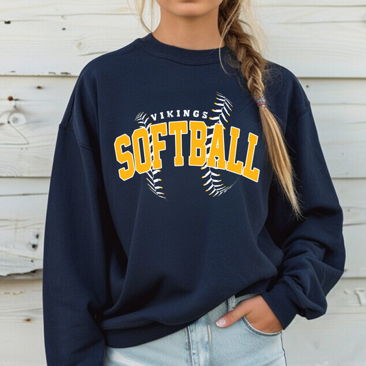 Cadillac Vikings Softball ADULT Crewneck Sweatshirt