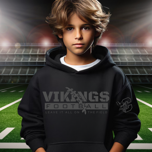 BLACKOUT EDITION Cadillac Football YOUTH Hoodie