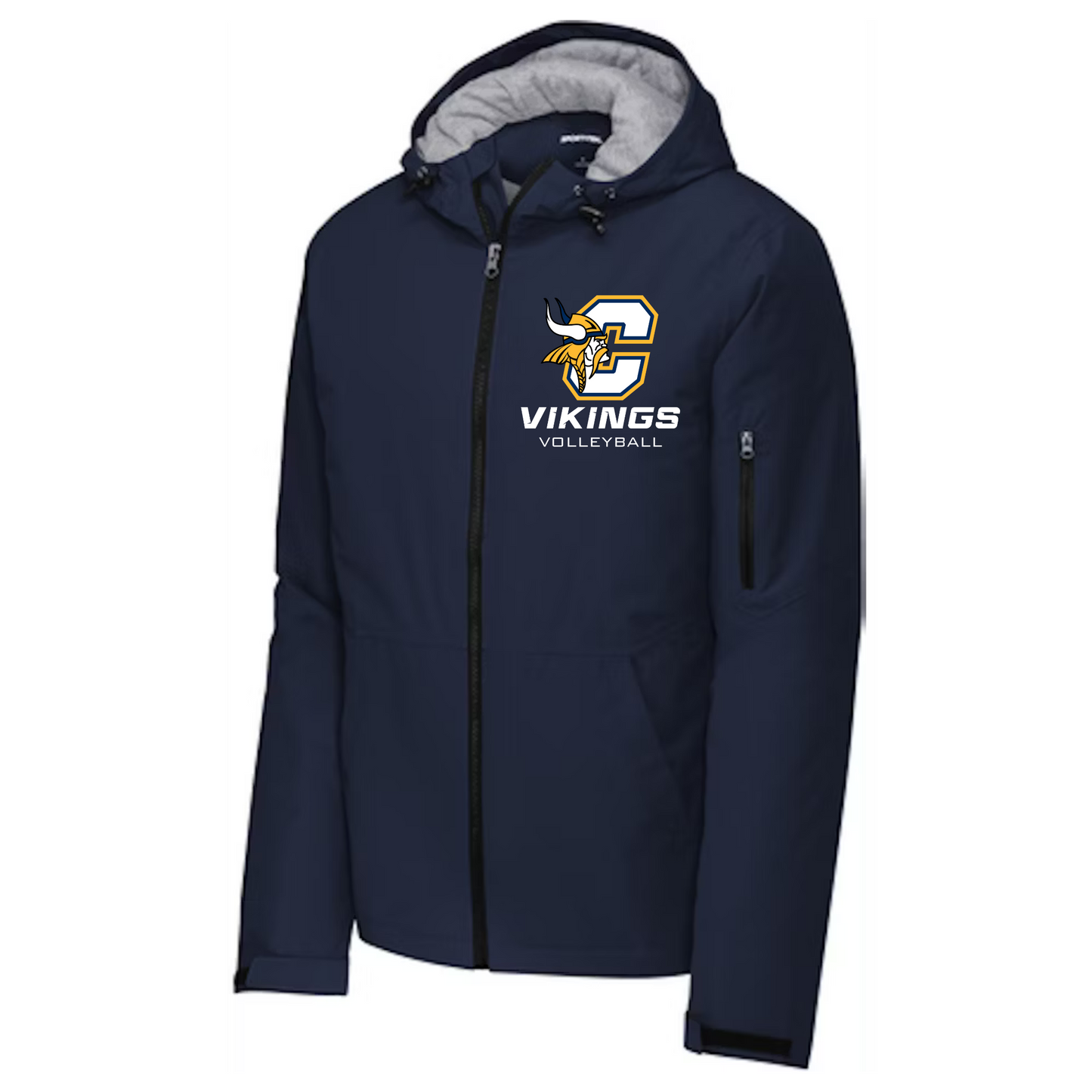 Cadillac Vikings Volleyball Waterproof Insulated Jacket - NAVY