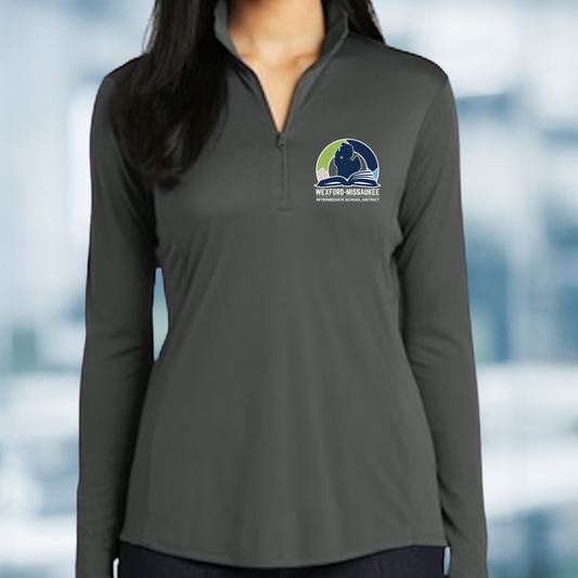 Wexford Missaukee ISD Women's ADULT 1/4-Zip Competitor Pullover Sweatshirt - IRON GREY