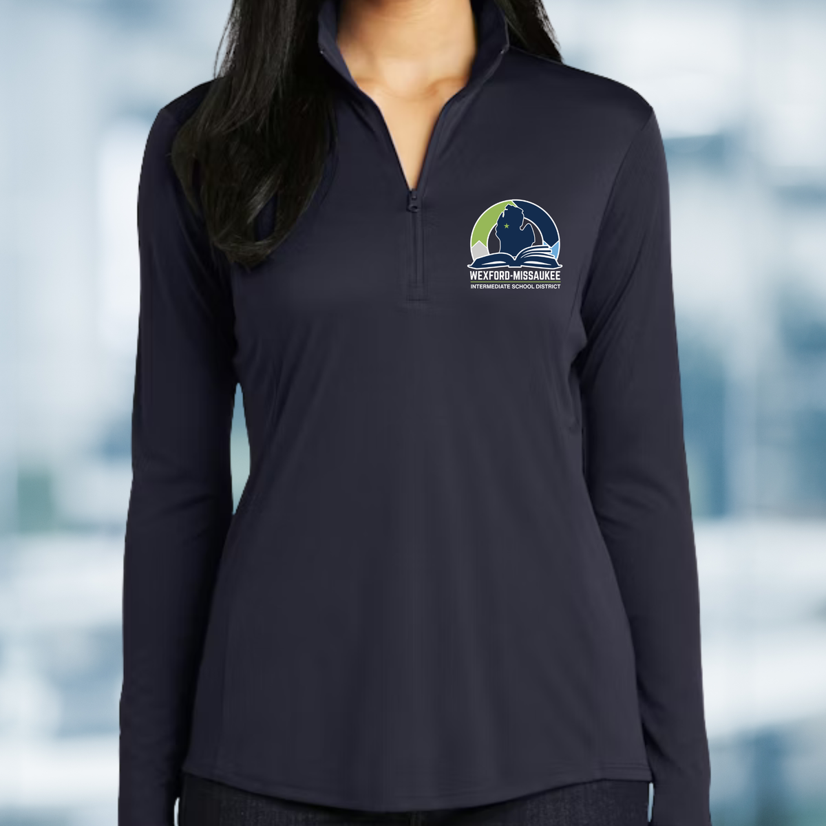 Wexford Missaukee ISD Women's ADULT 1/4-Zip Competitor Pullover Sweatshirt - NAVY