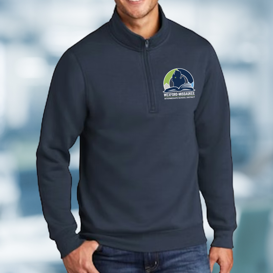 Wexford Missaukee ISD ADULT 1/4-Zip Pullover Sweatshirt - NAVY