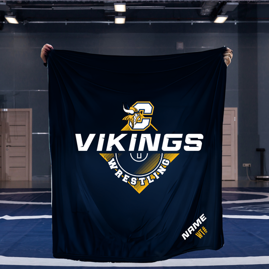 Cadillac Vikings Wrestling Personalized Fleece Sweatshirt Blanket