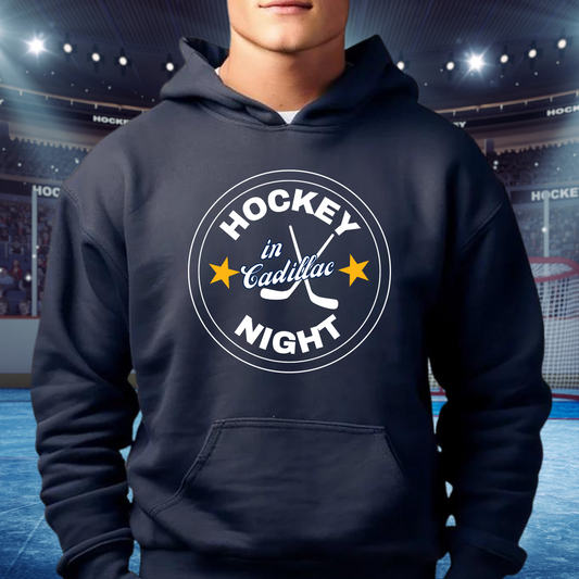 HOCKEY NIGHT IN CADILLAC (Original Logo) Sweatshirts - BY ONLINE ORDER ONLY