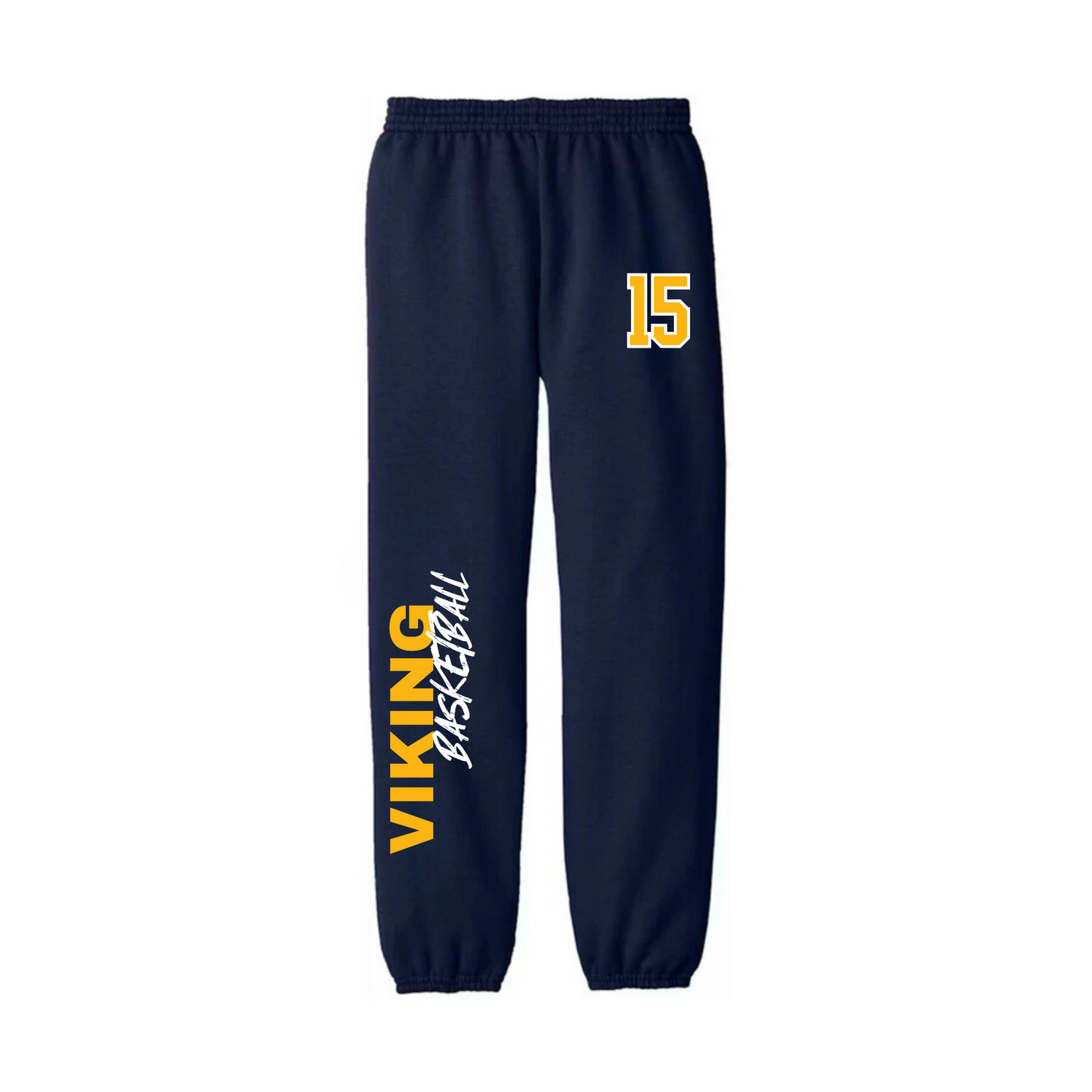 Personalized Number Viking Basketball Sweatpants