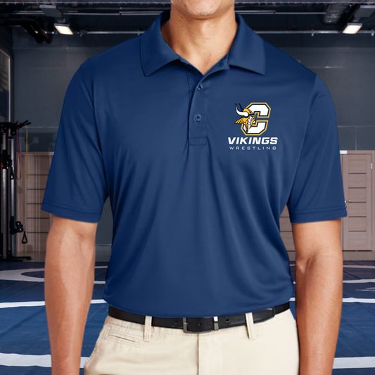 Cadillac Vikings Wrestling Dri-Fit Performance Polo