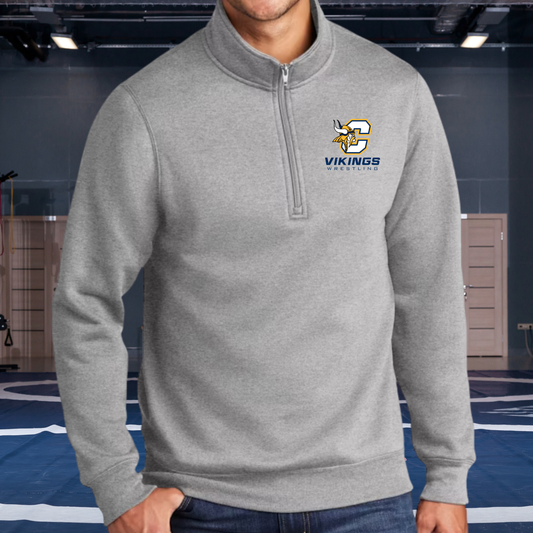Cadillac Vikings Wrestling ADULT 1/4-Zip Pullover Sweatshirt