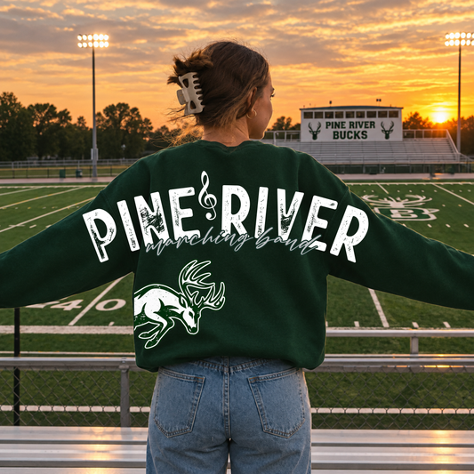 Pine River Marching Band Cross-Back UNISEX Crewneck Sweatshirt