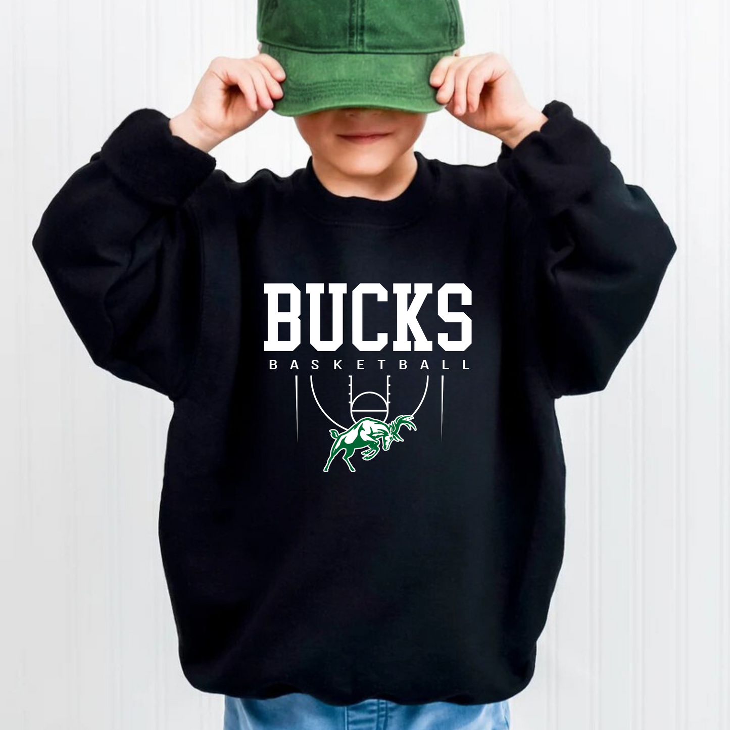 Pine River Bucks Basketball Unisex YOUTH Crewneck Sweatshirt