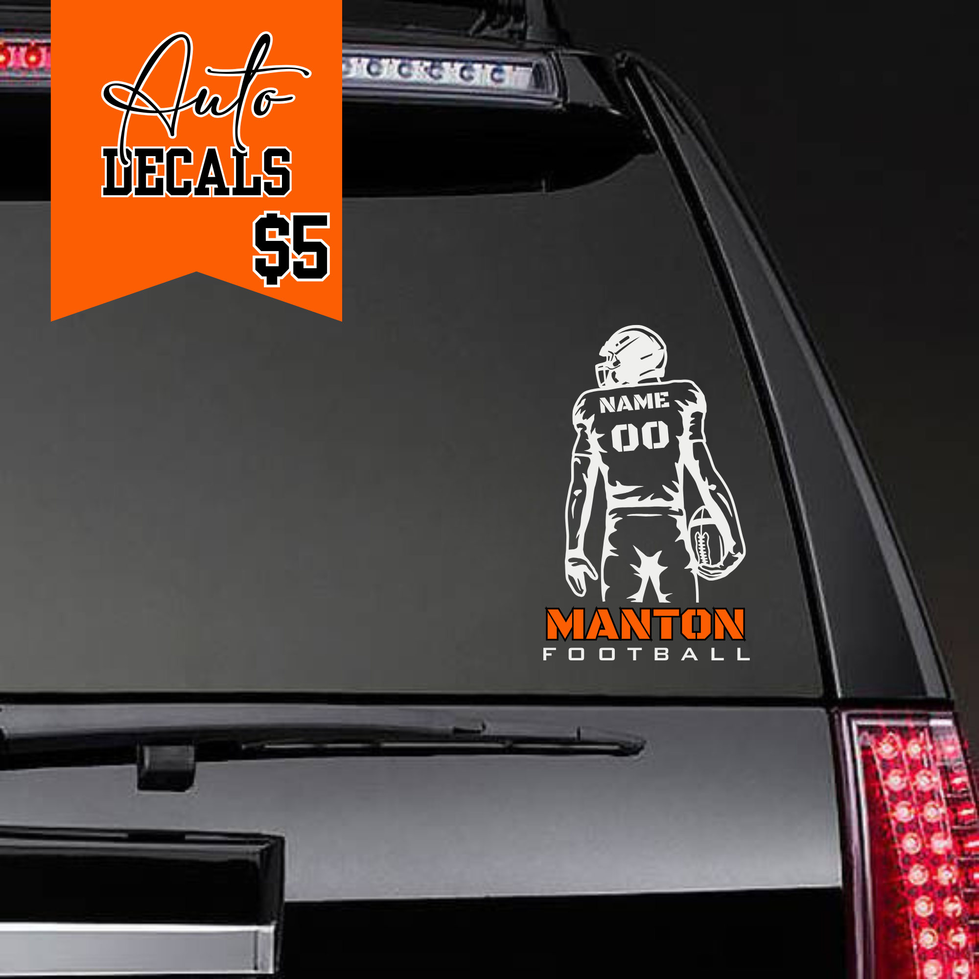 Manton Rangers Football Auto Decal – Cadillac Lake Lures